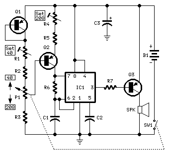 Mini Metronome circuit diagram