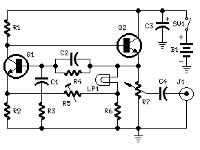 1KHz Sinewave generator circuit diagram